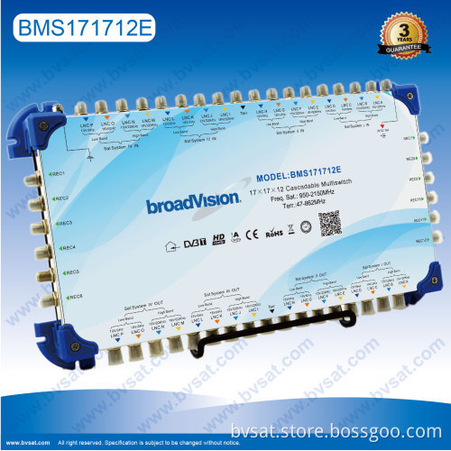 Multi-family Housing Four Satellite Tv Distribution Cascade Multiswitch Bms171728 